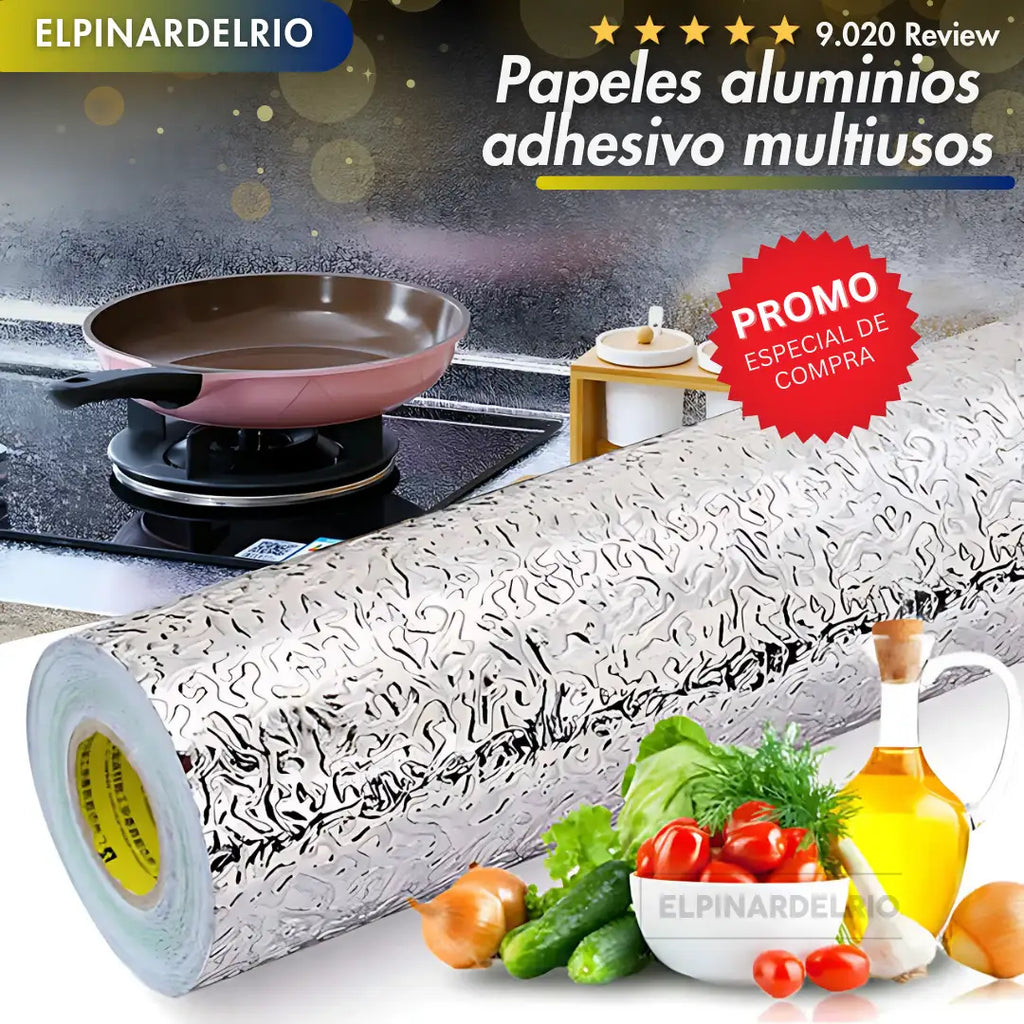 🏠 PAPEL ALUMINIO ADHESIVO + ENVÍO GRATIS