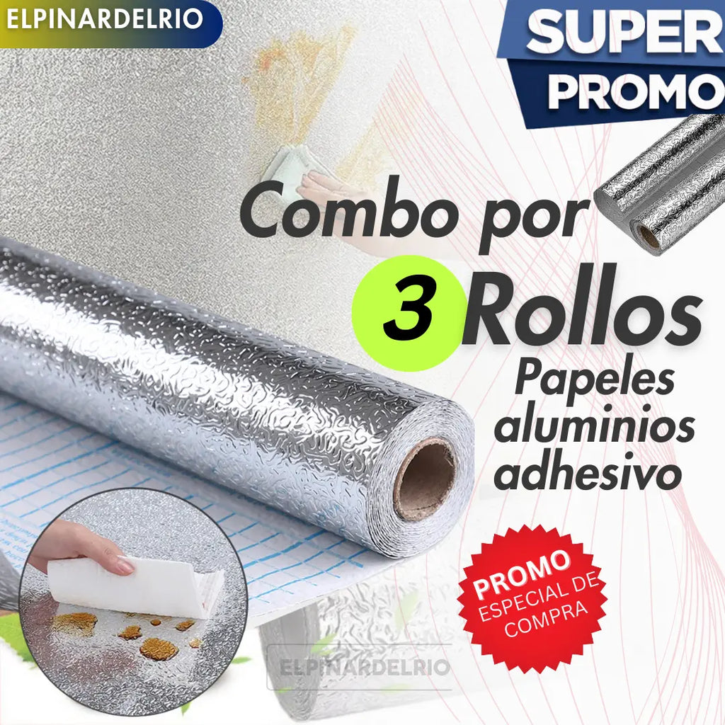 🏠 PAPEL ALUMINIO ADHESIVO + ENVÍO GRATIS