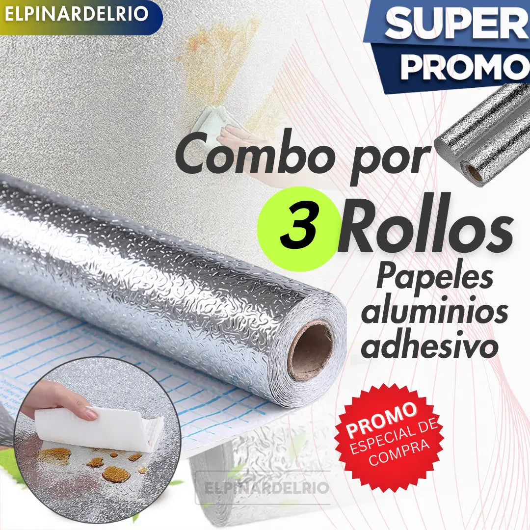 🏠 PAPEL ALUMINIO ADHESIVO + ENVÍO GRATIS